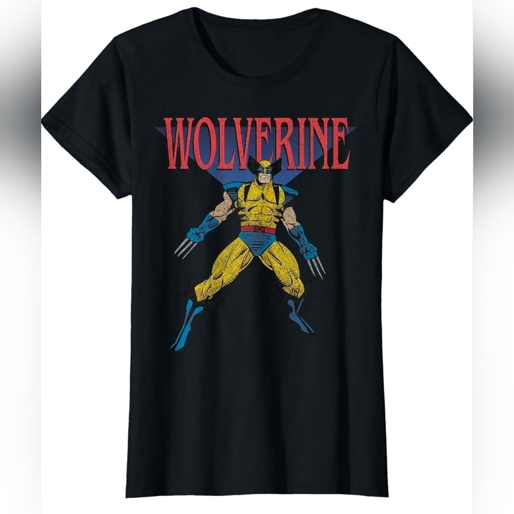 Marvel Men's Marvel Universe Wolverine 90' Black T-shirt, Size 2XL. NEW